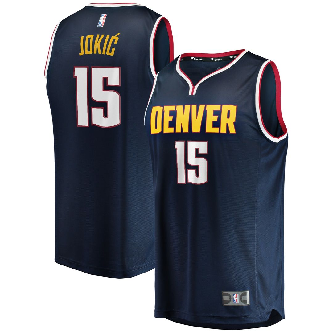 Denver Nuggets Nikola Jokic Fanatics Fast Break Player Jersey - Icon Edition - Navy