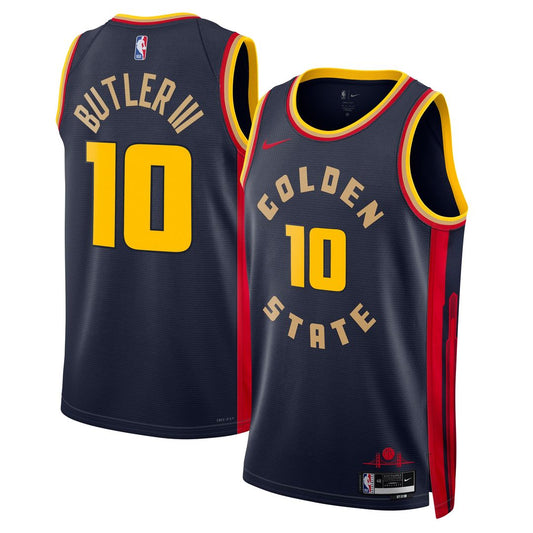 Golden State Warriors Jimmy Butler Nike Unisex Swingman Jersey - City Edition - Navy