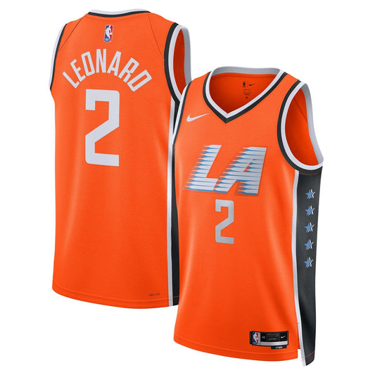 LA Clippers Kawhi Leonard Nike Unisex 2025/26 Swingman Jersey - Orange - City Edition