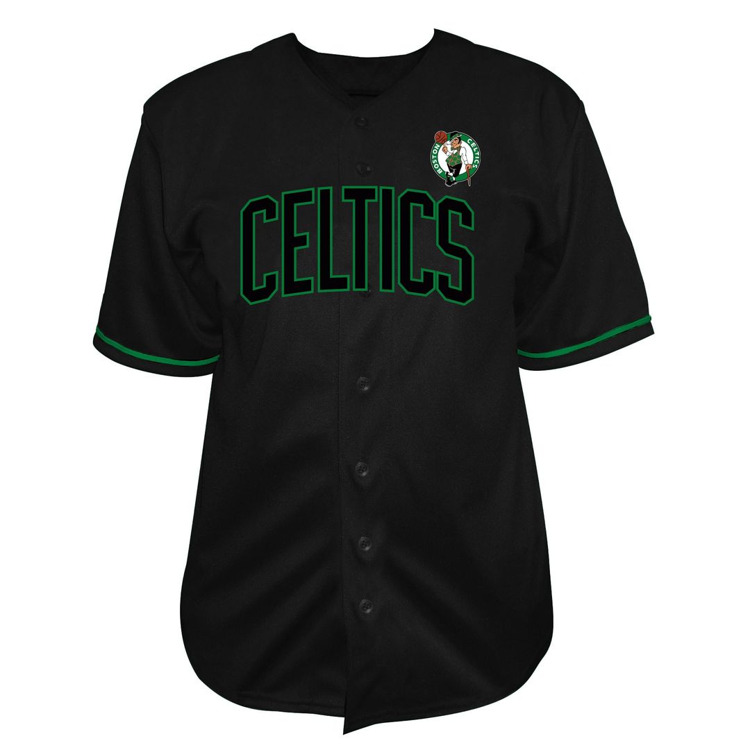 Boston Celtics Jayson Tatum Profile Big & Tall Name & Number Button - Up Jersey - Black