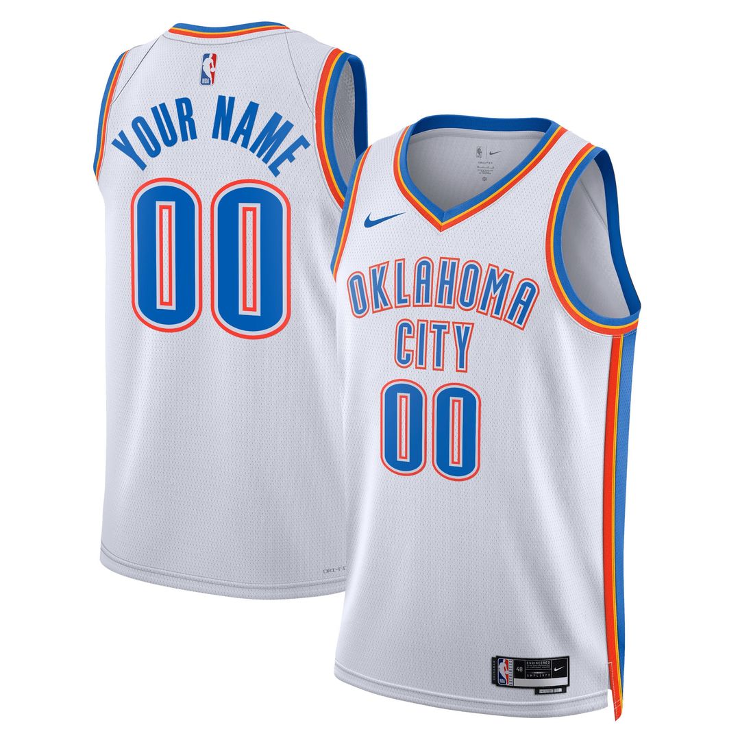 Oklahoma City Thunder Nike Unisex Swingman Custom Jersey White - Association Edition