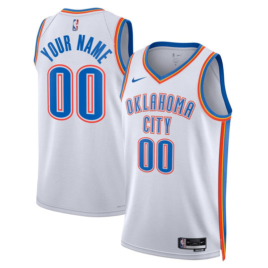 Oklahoma City Thunder Nike Unisex Swingman Custom Jersey White - Association Edition