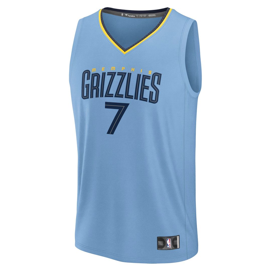 Memphis Grizzlies Santi Aldama Fanatics Fast Break Replica Player Jersey - Statement Edition - Light Blue