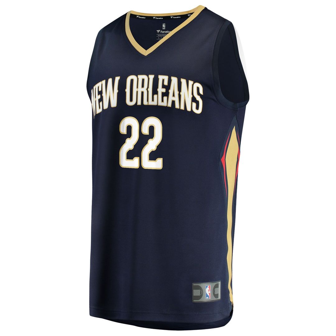 New Orleans Pelicans Derik Queen Fanatics Fast Break Replica Jersey - Navy - Icon Edition