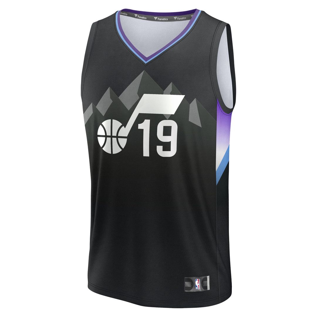 Utah Jazz Ace Bailey Fanatics 2025 NBA Draft First Round Pick Fast Break Replica Jersey - Statement Edition - Black