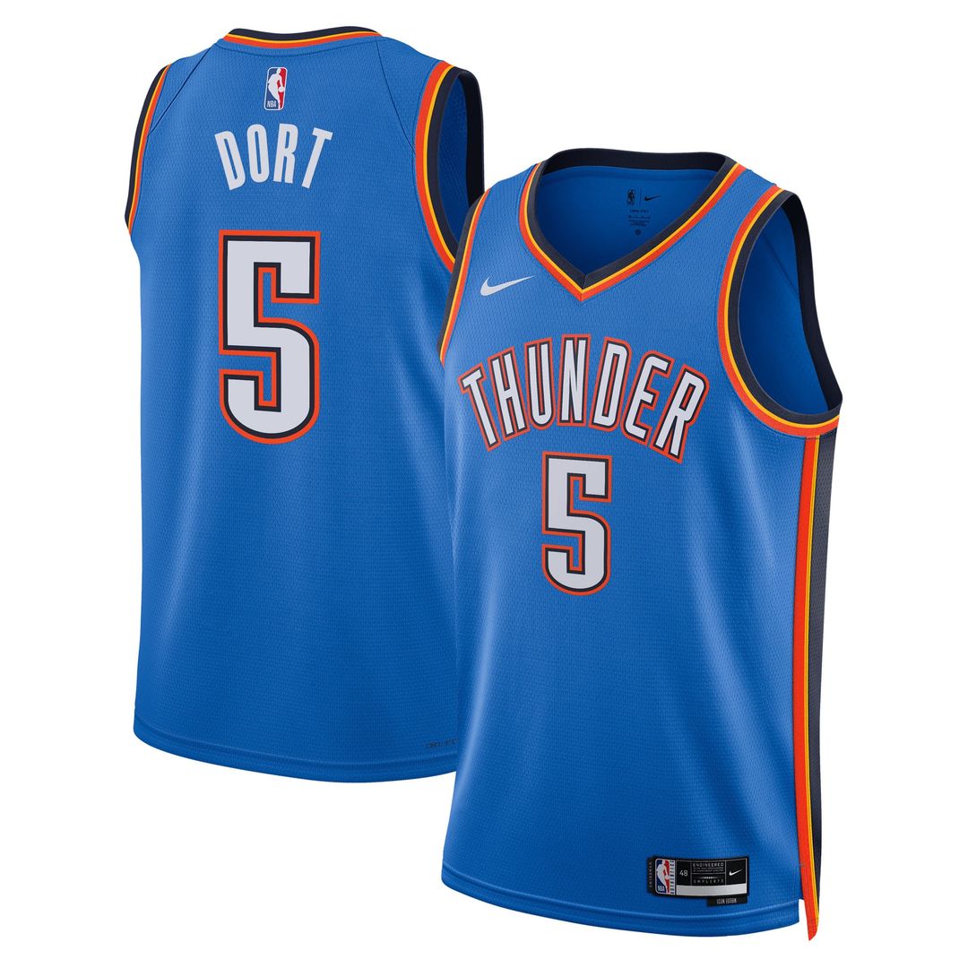 Oklahoma City Thunder Luguentz Dort Nike Unisex Swingman Jersey - Icon Edition - Blue