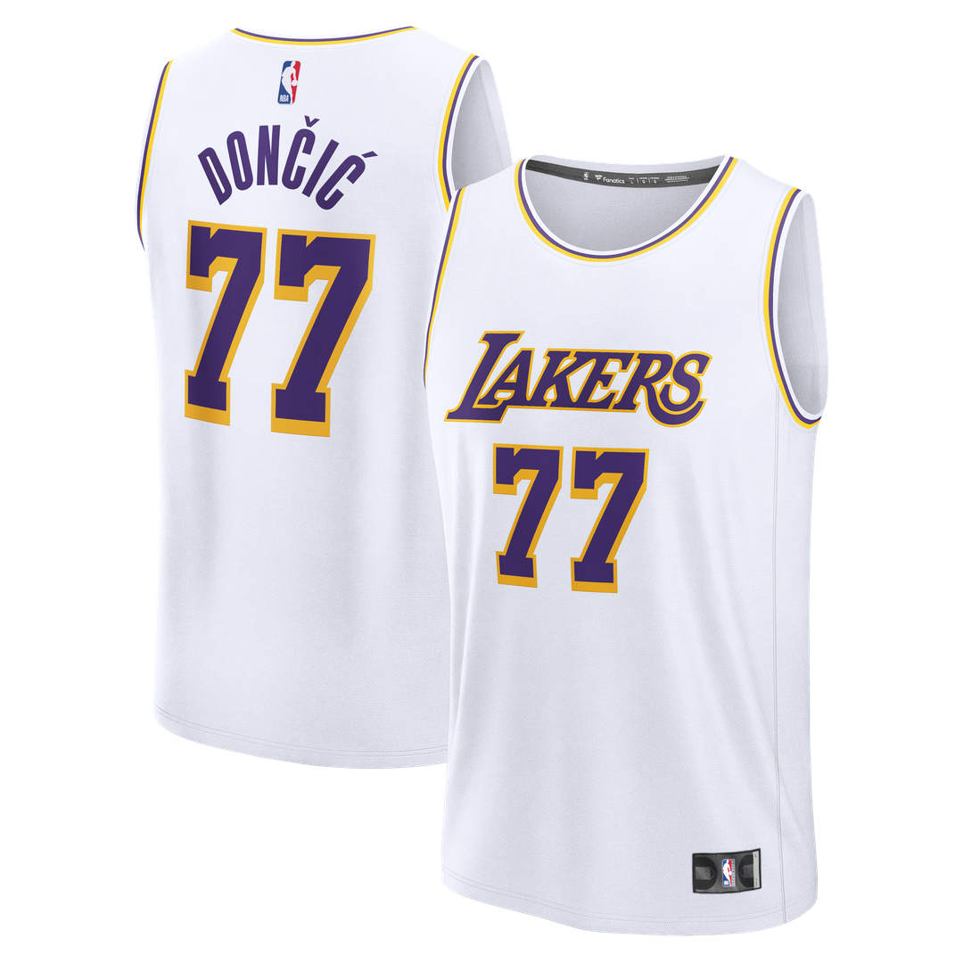 Los Angeles Lakers Luka Dončić Fanatics Youth Fast Break Replica Jersey - White - Association Edition