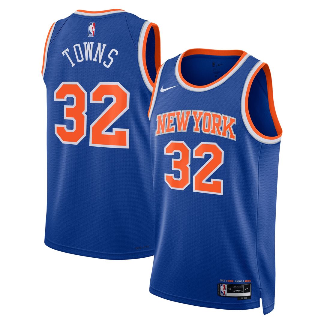 New York Knicks Karl - Anthony Towns Nike Unisex Swingman Jersey - Blue - Icon Edition