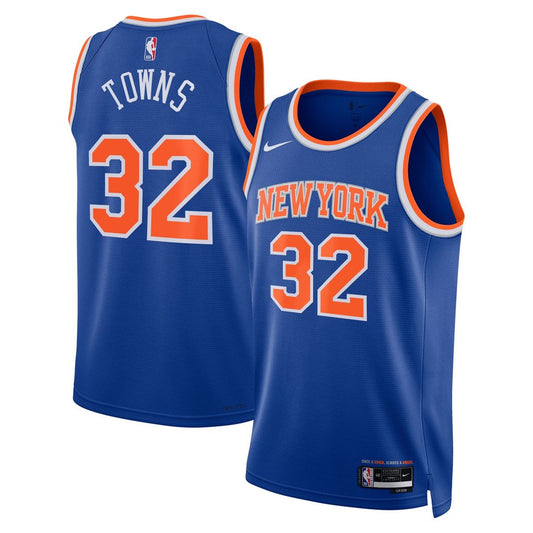 New York Knicks Karl - Anthony Towns Nike Unisex Swingman Jersey - Blue - Icon Edition