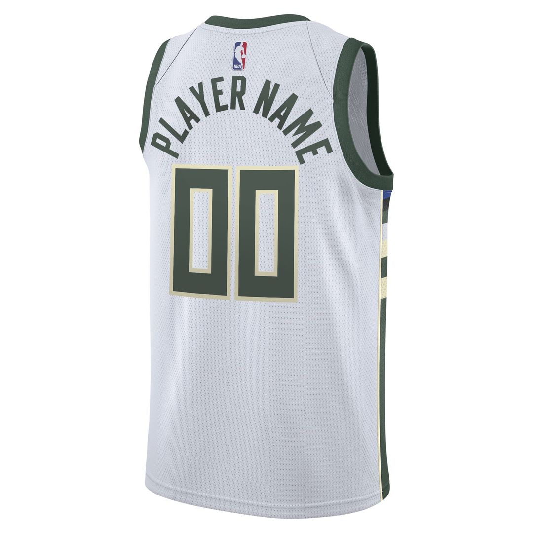 Milwaukee Bucks Nike 2020/21 Swingman Custom Jersey - Association Edition - White