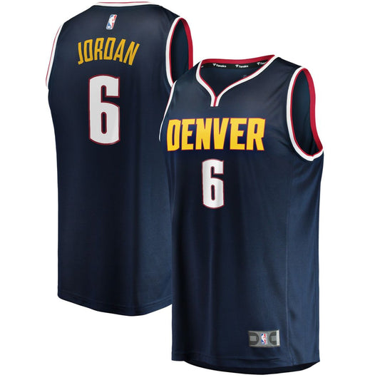 Denver Nuggets DeAndre Jordan Fanatics Youth Fast Break Player Jersey - Icon Edition - Navy