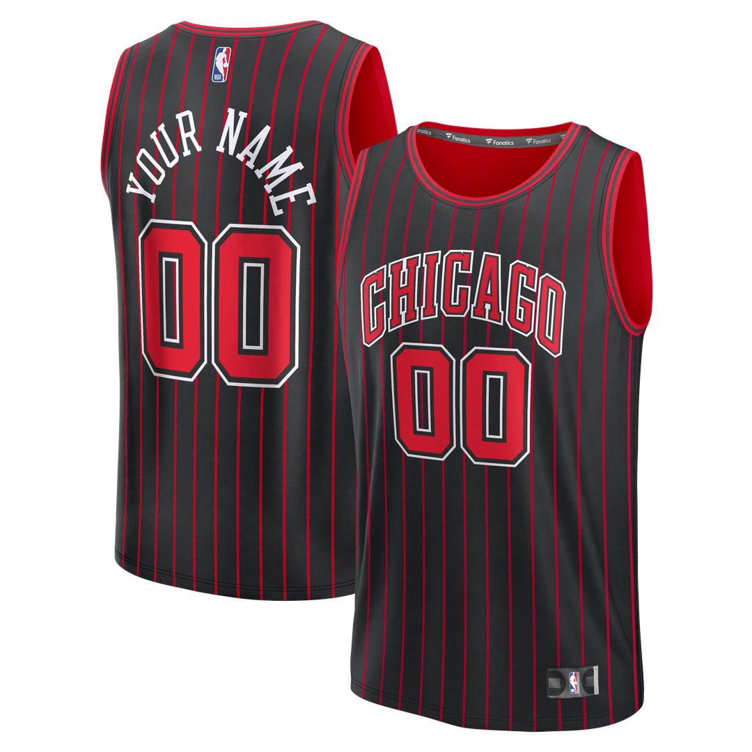Chicago Bulls Fanatics Fast Break Custom Jersey - Icon Edition - Black