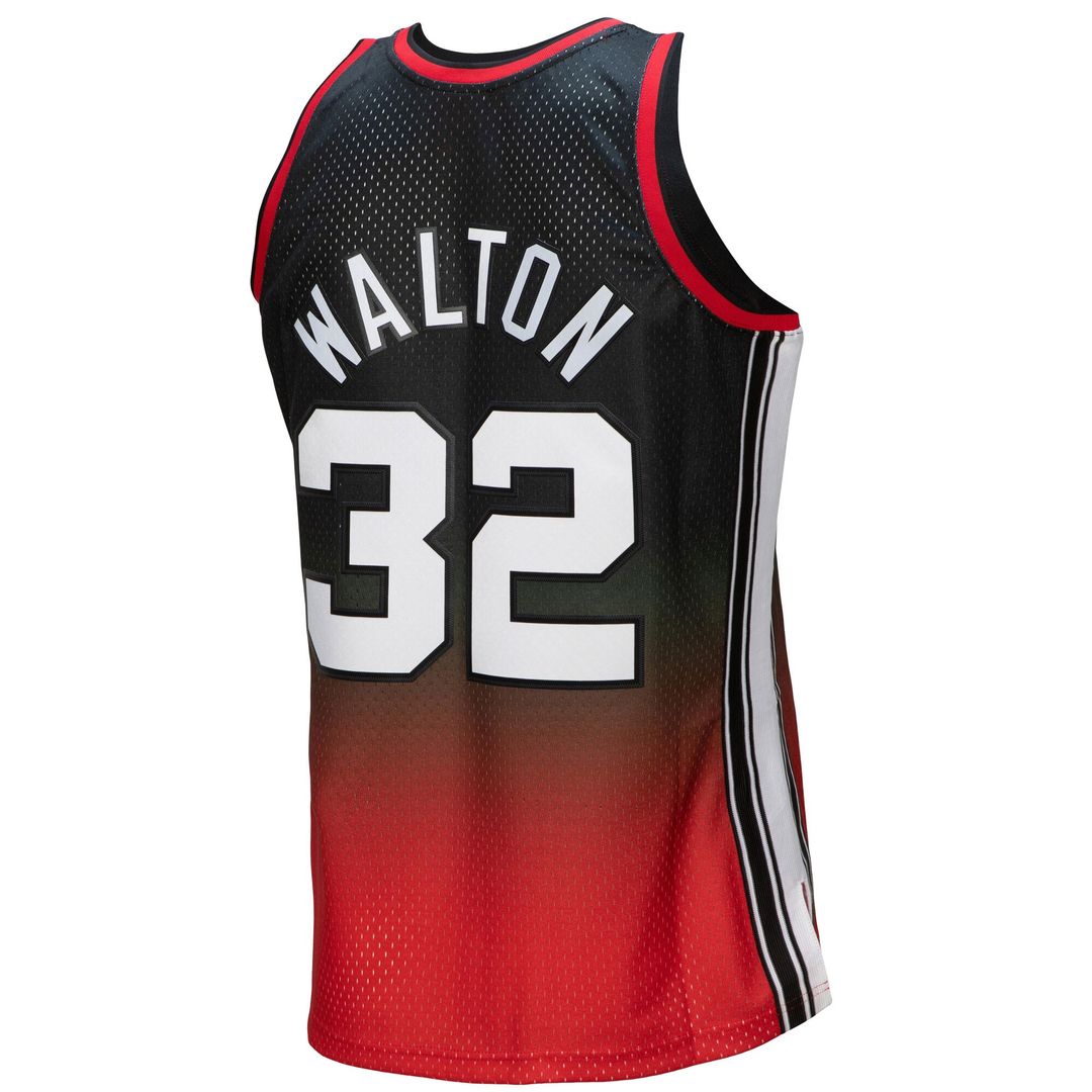 Portland Trail Blazers Bill Walton Mitchell & Ness 1976/77 Hardwood Classics Fadeaway Swingman Player Jersey - Red/Black