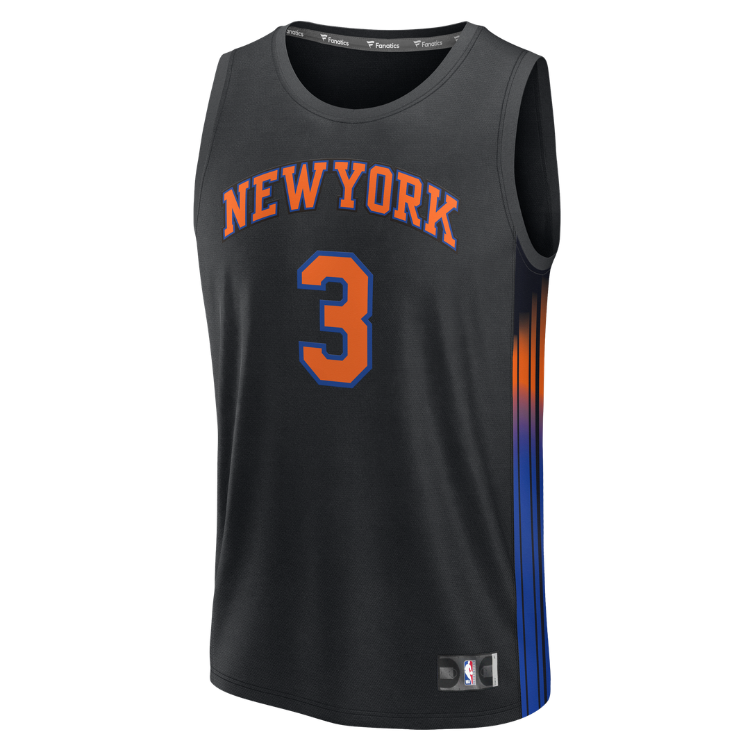 New York Knicks Josh Hart Fanatics Youth Fast Break Jersey - Statement Edition - Black