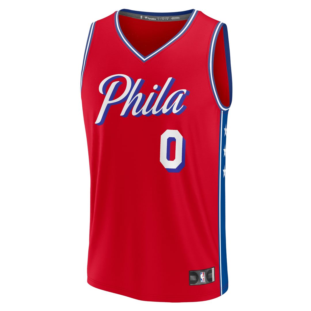Philadelphia 76ers Tyrese Maxey Fanatics Youth Fast Break Player Jersey - Statement Edition - Red