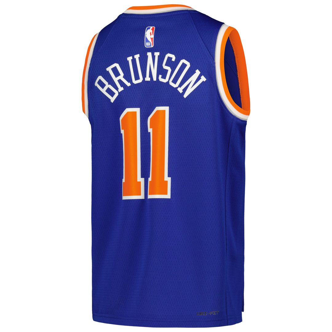 New York Knicks Jalen Brunson Nike Youth Swingman Jersey - Icon Edition - Blue