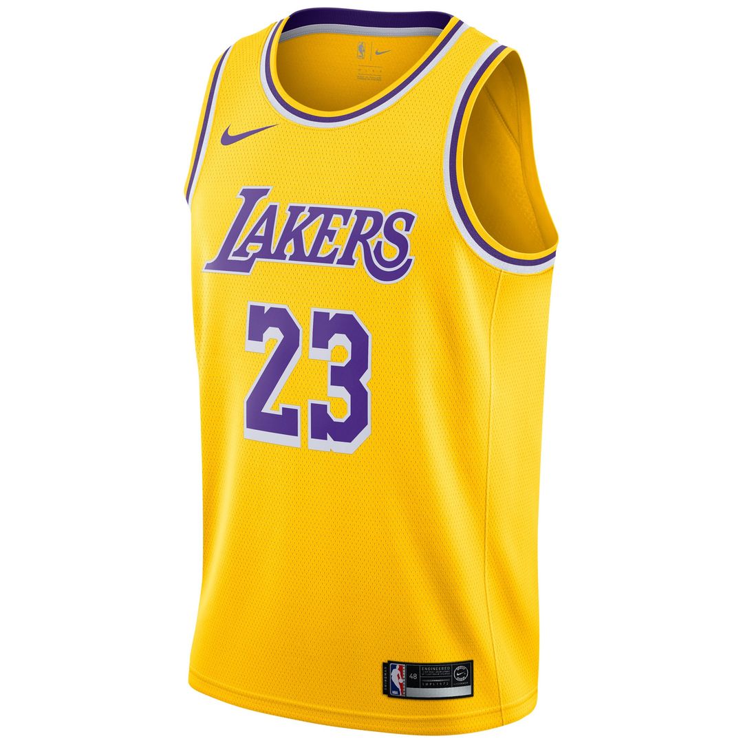 Los Angeles Lakers LeBron James Nike Swingman Player Jersey Gold - Icon Edition