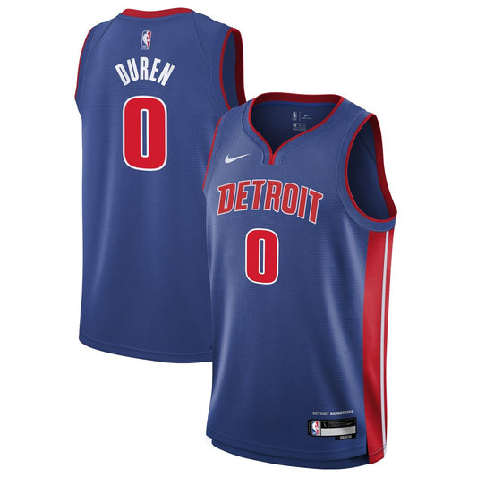 Detroit Pistons Jalen Duren Nike Youth Swingman Jersey - Icon Edition - Blue