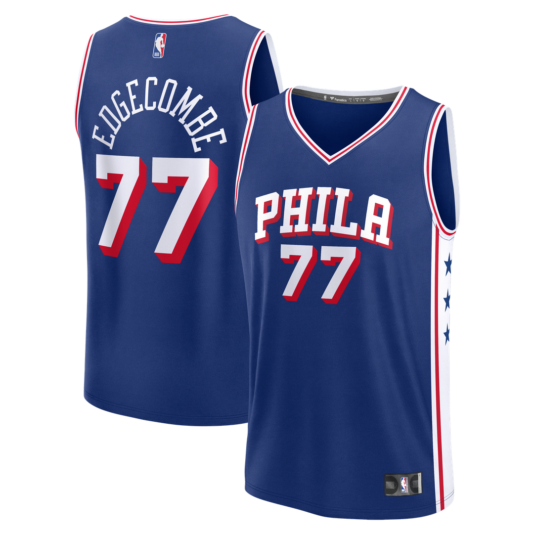 Philadelphia 76ers VJ Edgecombe Fanatics Fast Break Jersey - Royal - Icon Edition
