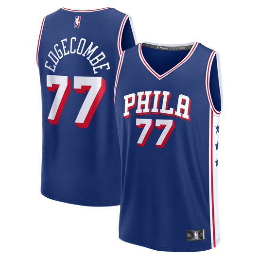 Philadelphia 76ers VJ Edgecombe Fanatics Fast Break Jersey - Royal - Icon Edition