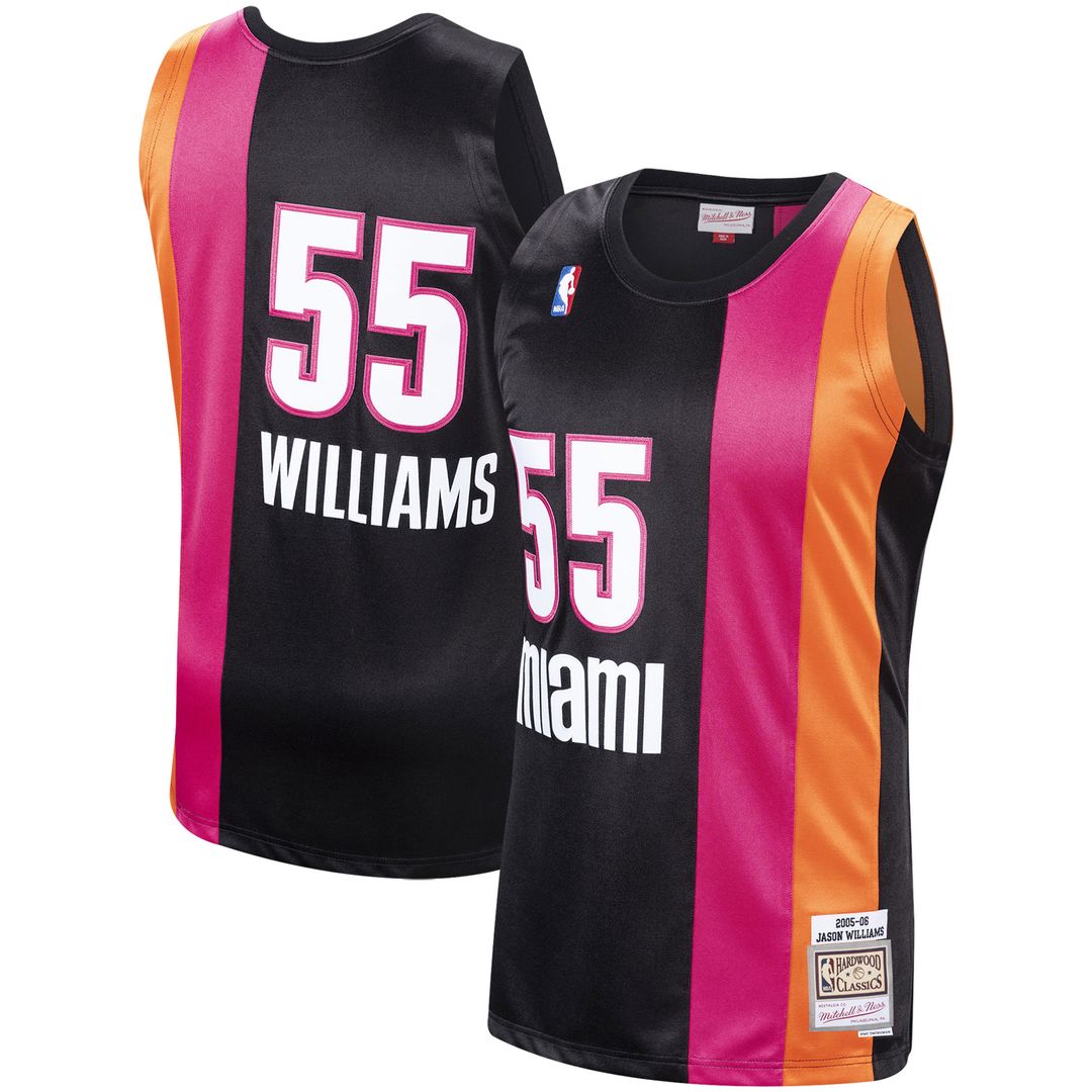Miami Heat Jason Williams Mitchell & Ness 2005/06 Hardwood Classics Swingman Jersey - Black