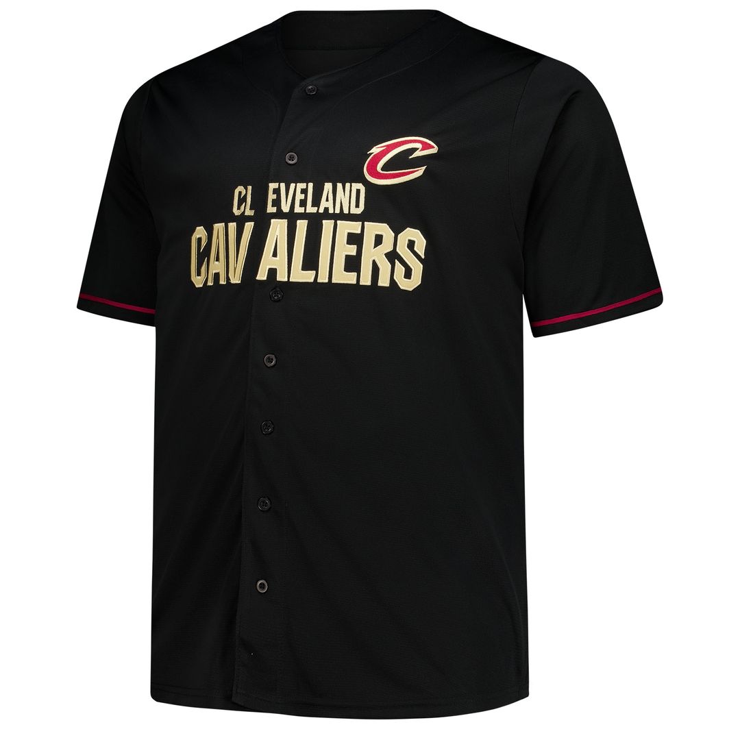 Cleveland Cavaliers Fanatics Big & Tall Pop Full - Button Jersey - Black