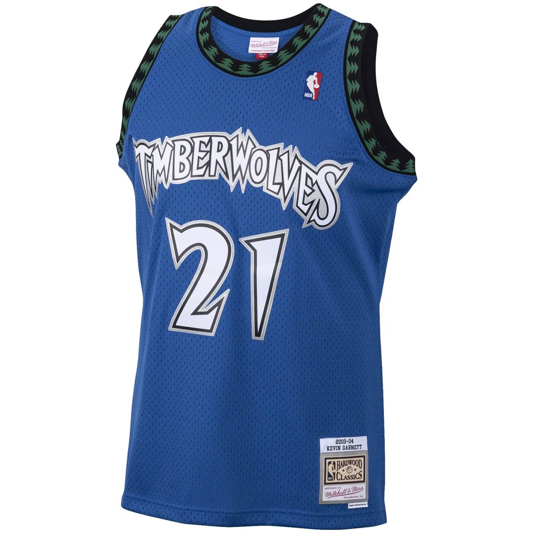 Minnesota Timberwolves Kevin Garnett Mitchell & Ness Big & Tall 2003/04 Hardwood Classics Swingman Jersey - Blue