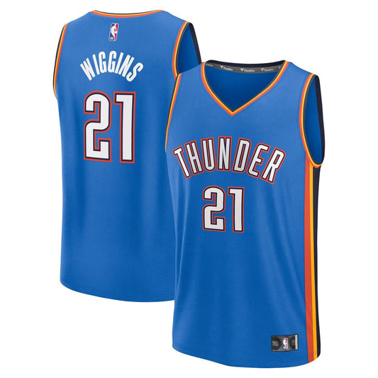 Oklahoma City Thunder Aaron Wiggins Fanatics Fast Break Replica Player Jersey - Icon Edition - Blue