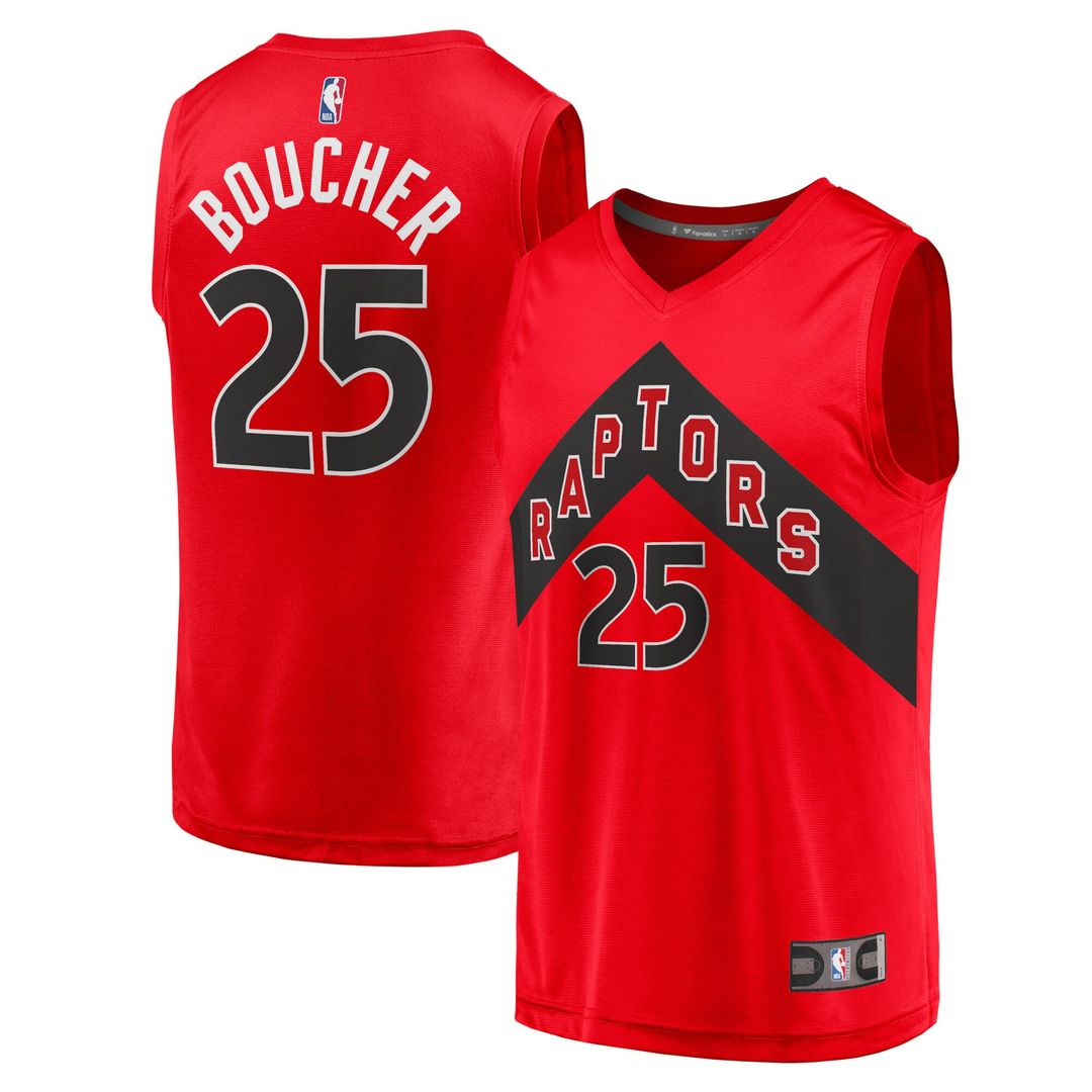 Toronto Raptors Chris Boucher Fanatics Fast Break Replica Jersey - Icon Edition - Red