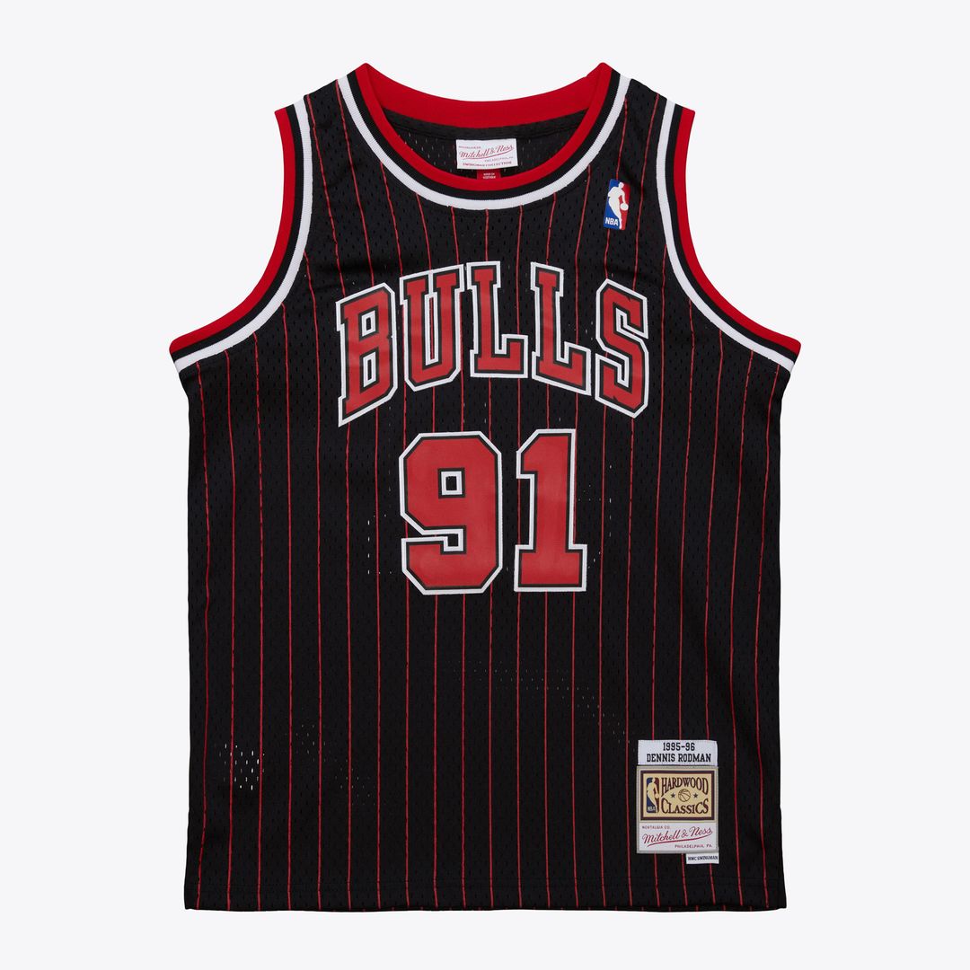 Chicago Bulls Dennis Rodman Youth 1995/96 Swingman Jersey - Black