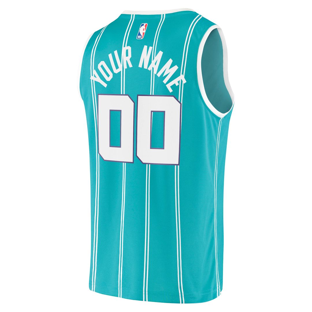 Charlotte Hornets Fanatics Fast Break Replica Custom Jersey - Icon Edition - Teal