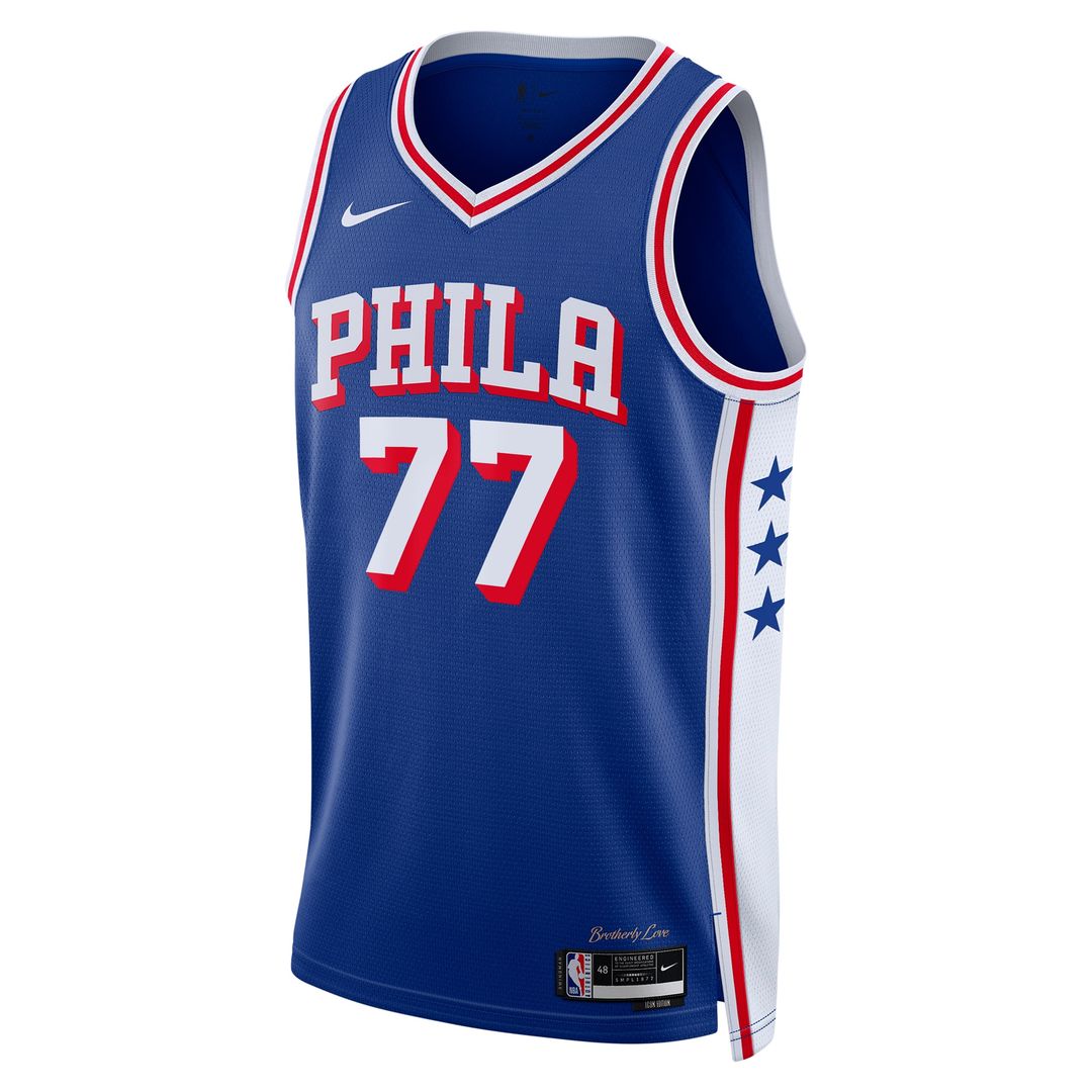 Philadelphia 76ers V. J. Edgecombe Nike Unisex 2025 NBA Draft First Round Pick Swingman Jersey - Icon Edition - Royal