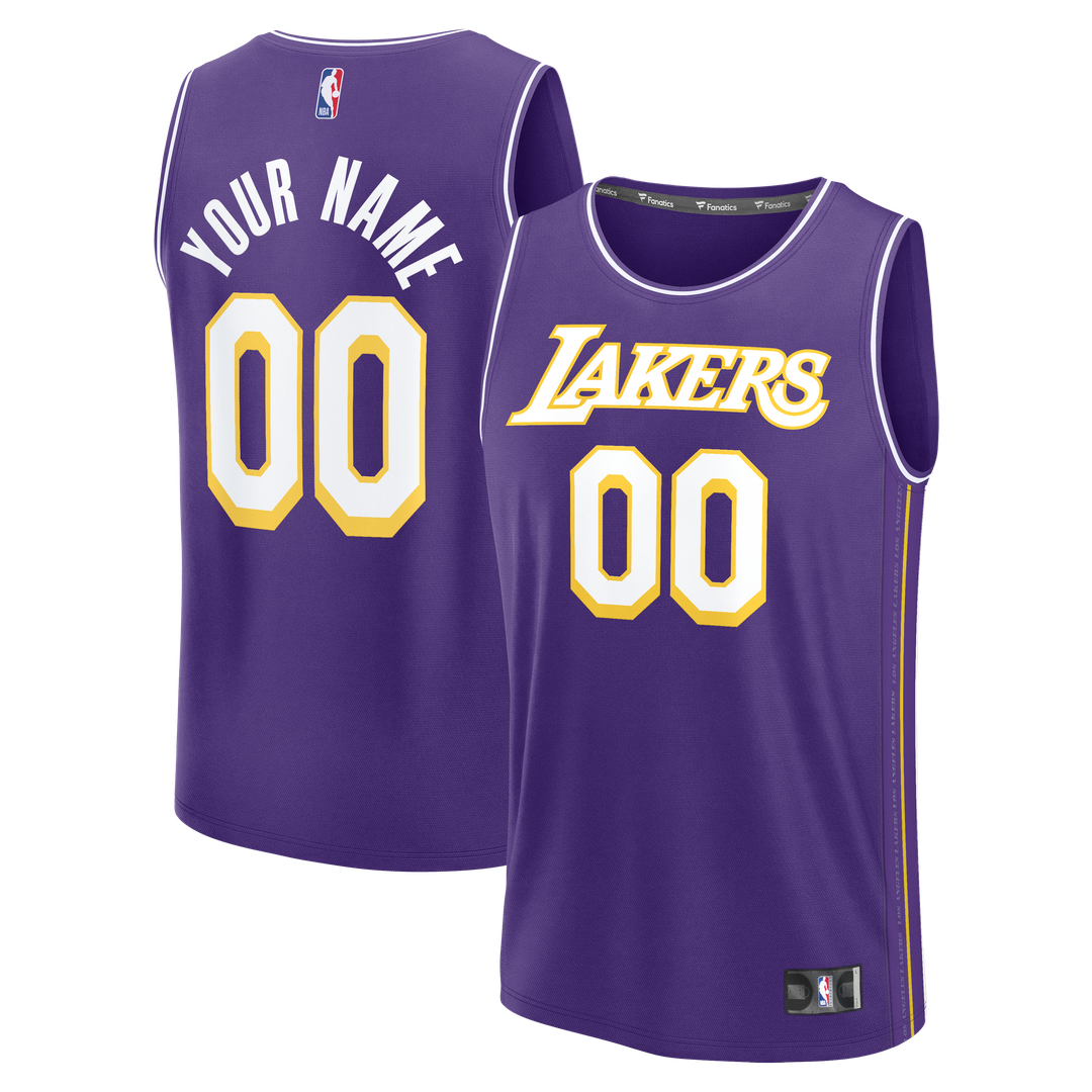 Los Angeles Lakers Fanatics Fast Break Custom Jersey - Icon Edition - Purple