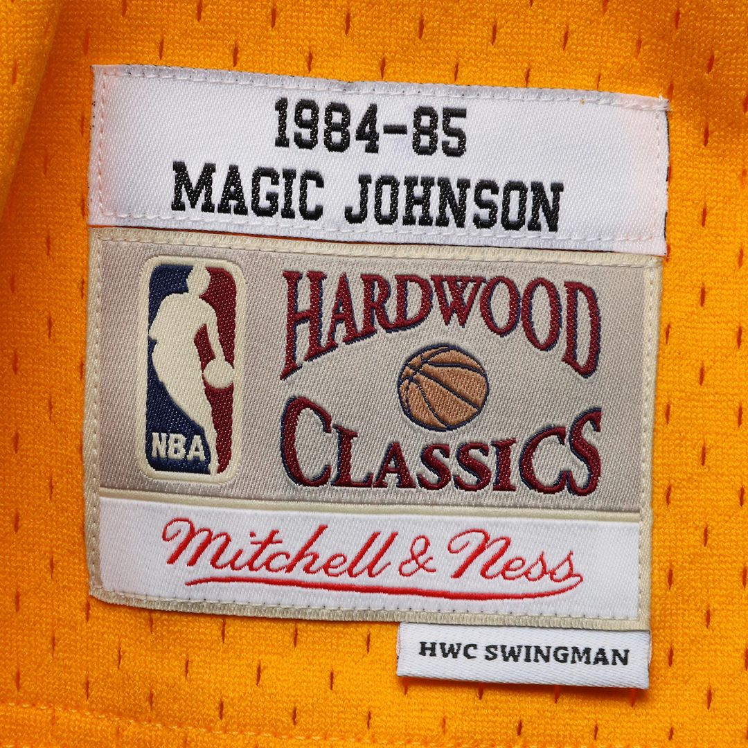 Los Angeles Lakers Magic Johnson Mitchell & Ness 1984/85 Hardwood Classics Swingman Jersey - Purple