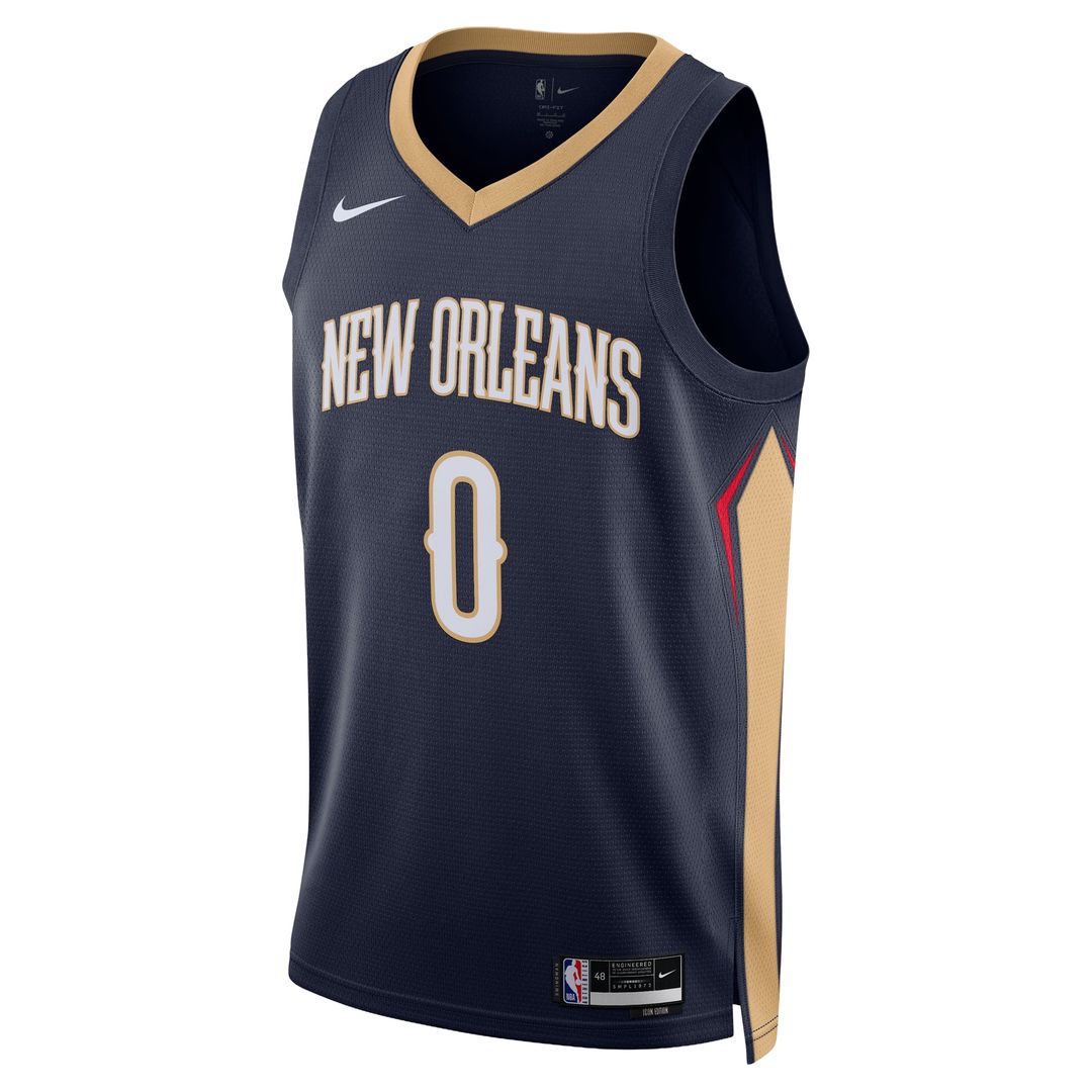 New Orleans Pelicans Jeremiah Fears Nike Unisex Swingman Jersey - Icon Edition - Navy