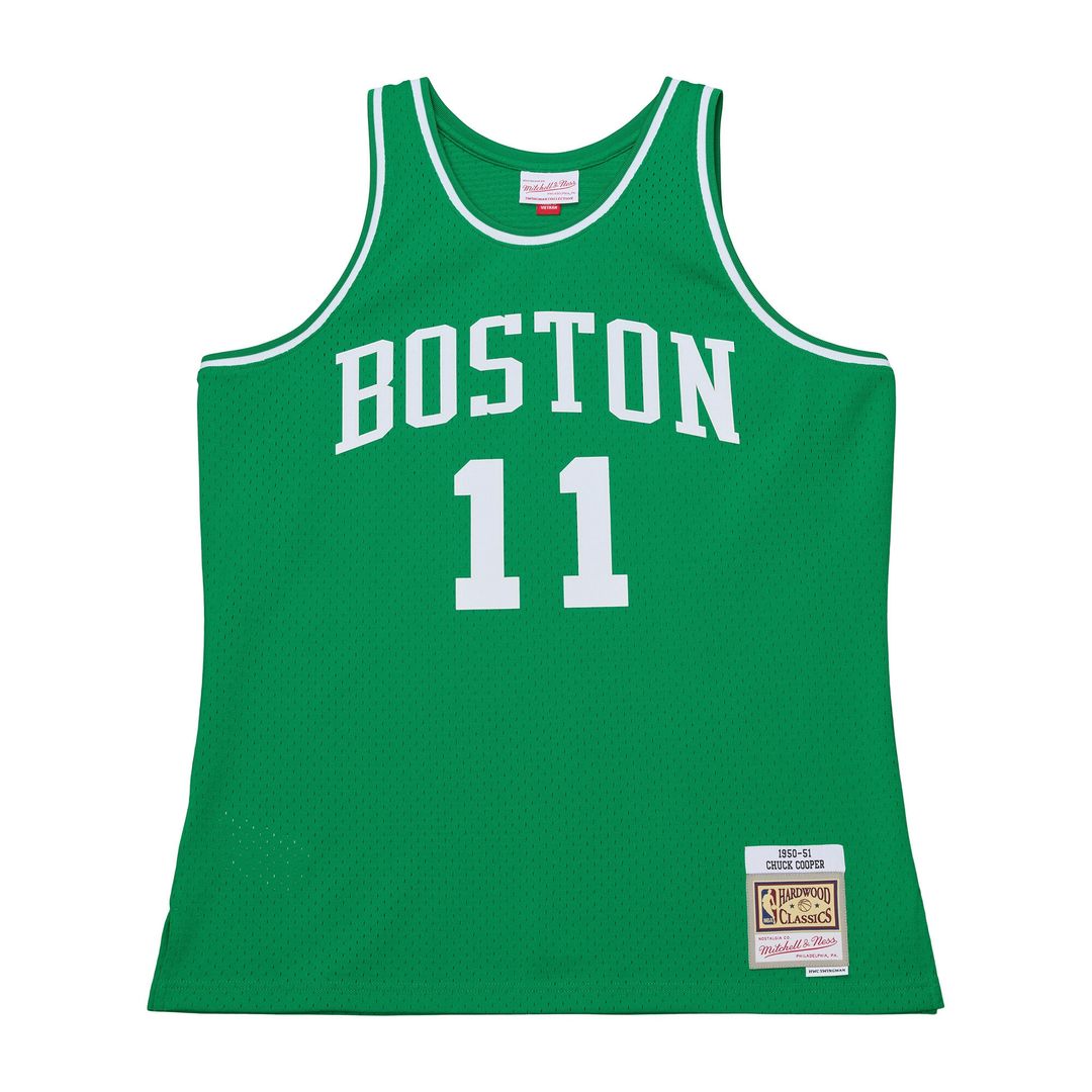 Boston Celtics Chuck Cooper Mitchell & Ness 1950 - 51 Pioneers Swingman Jersey - Kelly Green