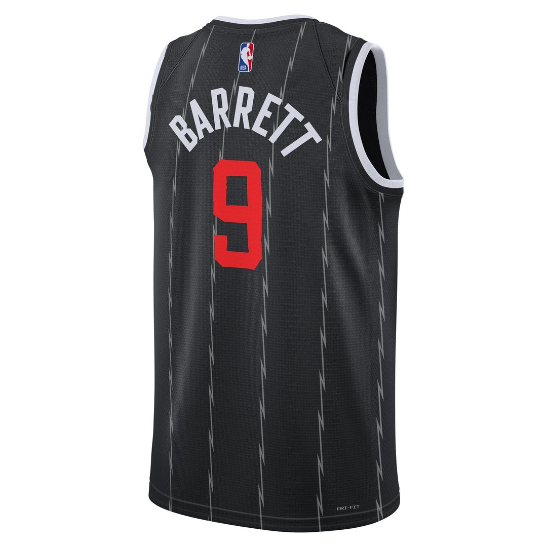 Toronto Raptors RJ Barrett Nike Unisex 2025/26 Swingman Jersey - Black - City Edition
