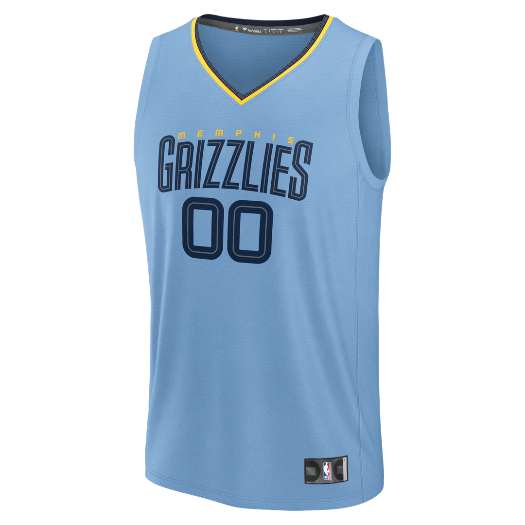 Memphis Grizzlies Fanatics Youth Fast Break Custom Jersey - Statement Edition - Light Blue