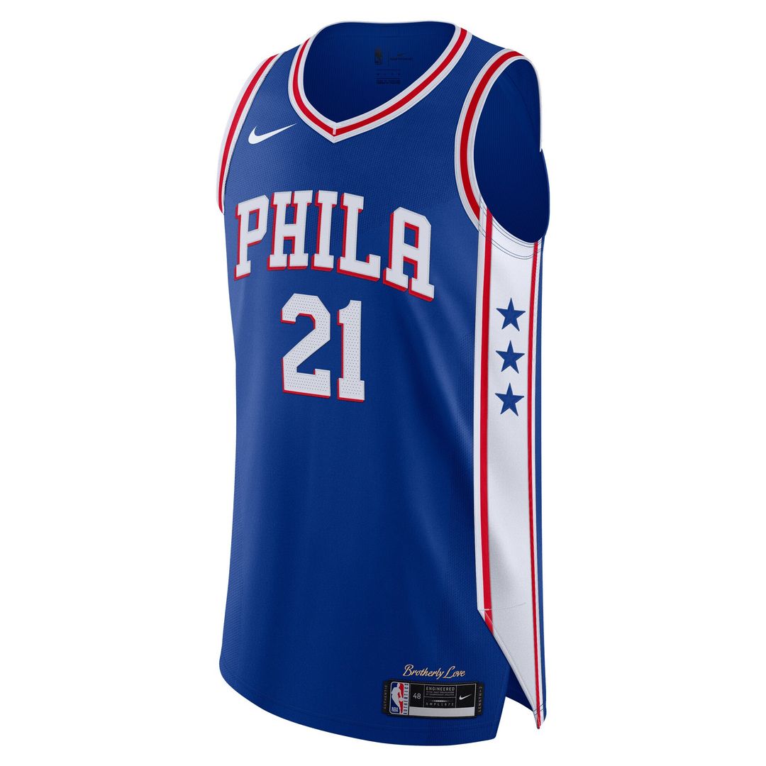 Philadelphia 76ers Joel Embiid Nike Authentic Jersey - Icon Edition - Royal