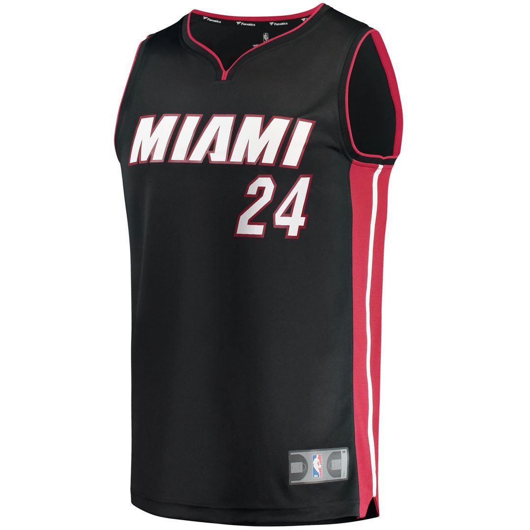 Miami Heat Haywood Highsmith Fanatics 2021/22 Fast Break Replica Jersey - Icon Edition - Black