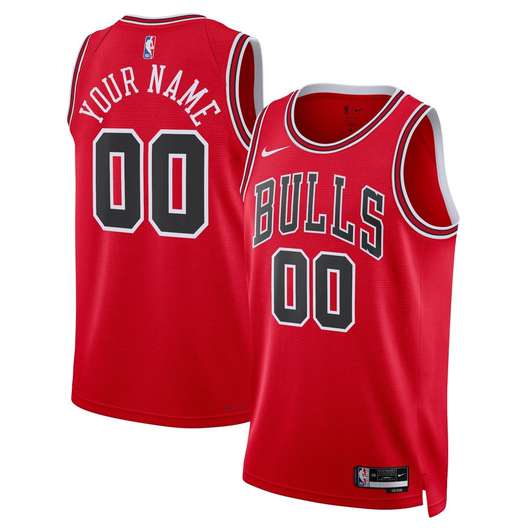 Chicago Bulls Nike Unisex Swingman Custom Jersey White - Association Edition