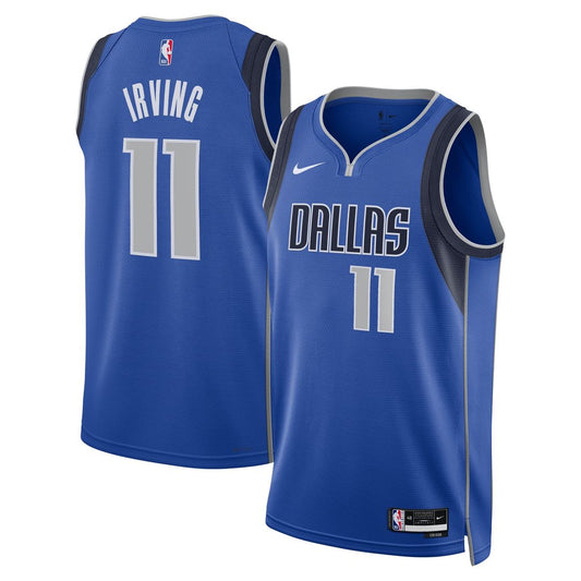 Dallas Mavericks Kyrie Irving Nike Unisex Badge Swingman Replica Jersey - Icon Edition - Blue
