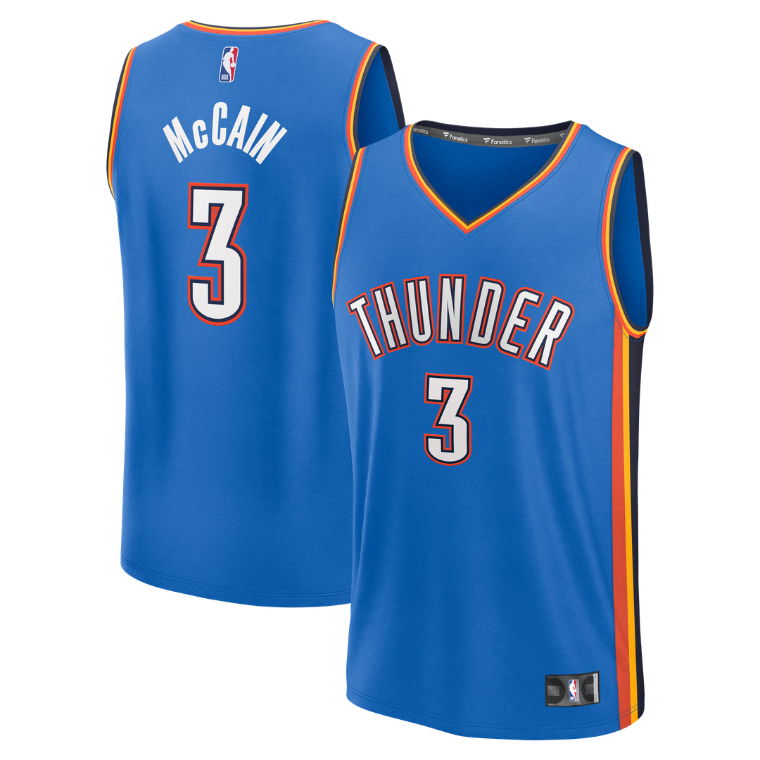 Oklahoma City Thunder Jared McCain Fanatics Fast Break Replica Jersey - Icon Edition - Blue