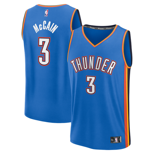Oklahoma City Thunder Jared McCain Fanatics Fast Break Replica Jersey - Icon Edition - Blue