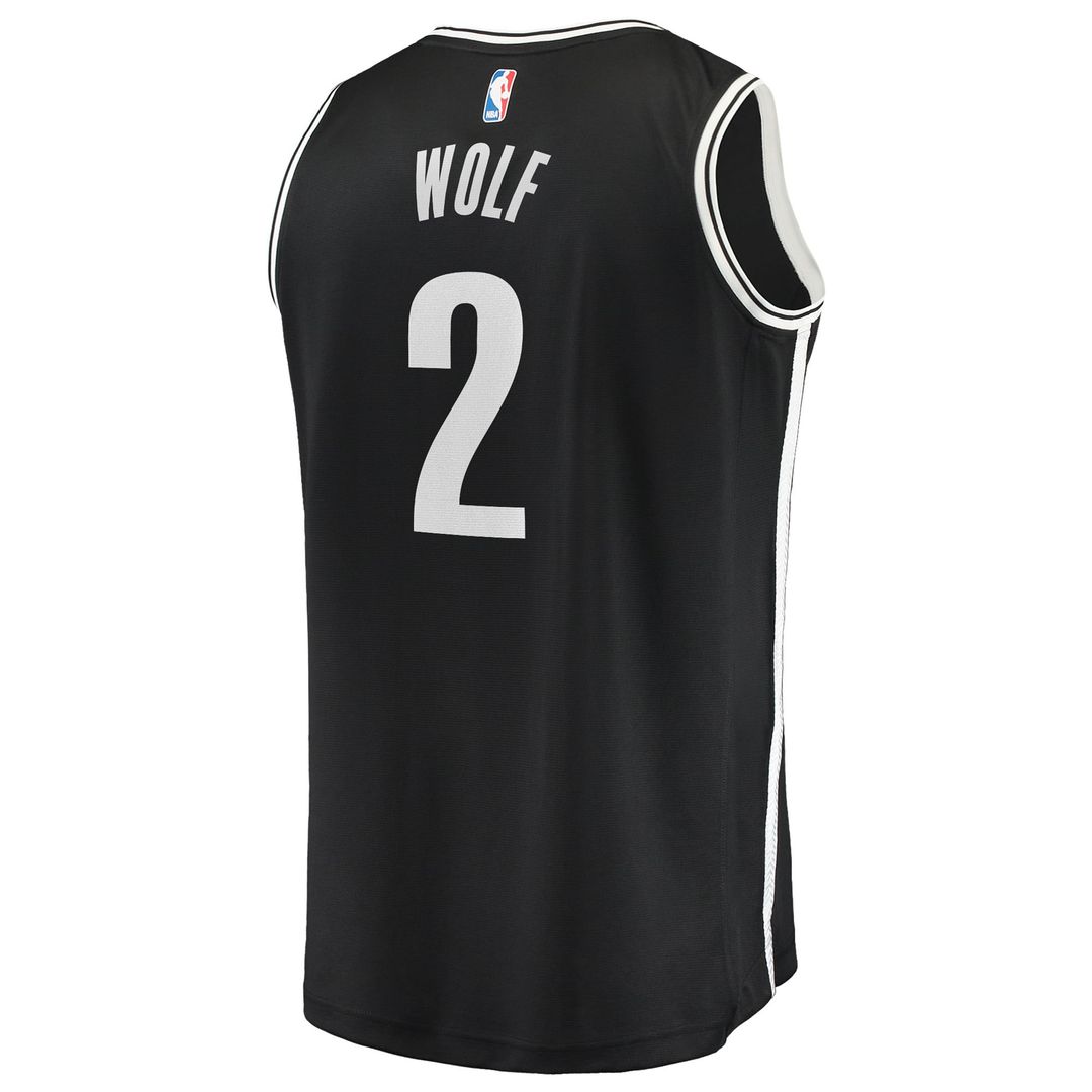 Brooklyn Nets Daniel Wolf Fanatics Fast Break Replica Jersey - Black - Icon Edition