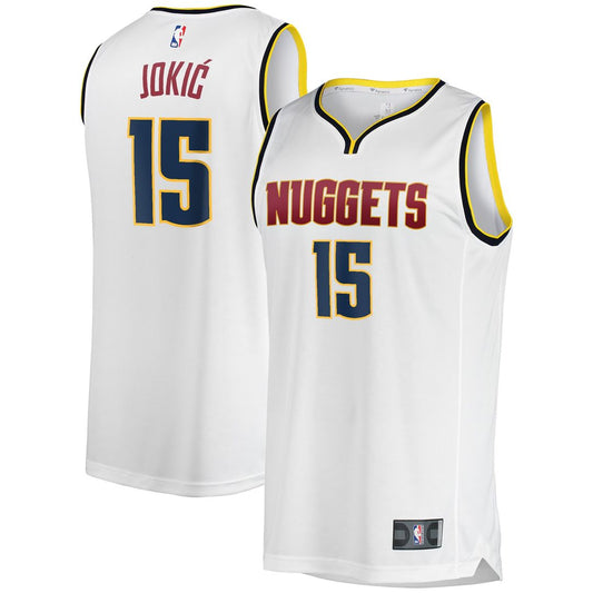 Denver Nuggets Nikola Jokic Fanatics Fast Break Player Jersey - Association Edition - White