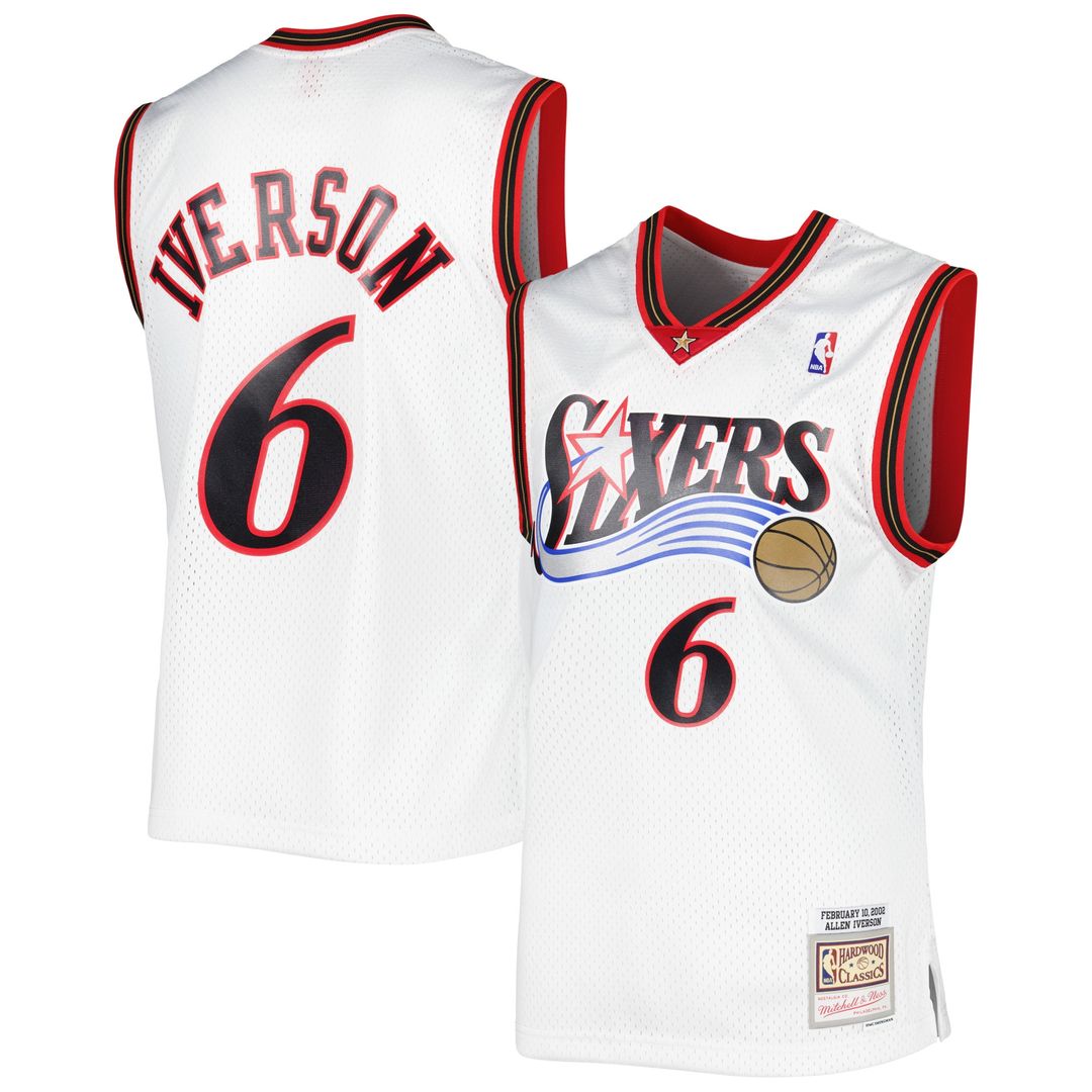 Philadelphia 76ers Allen Iverson Mitchell & Ness 2002/03 Hardwood Classics Swingman Jersey - Red