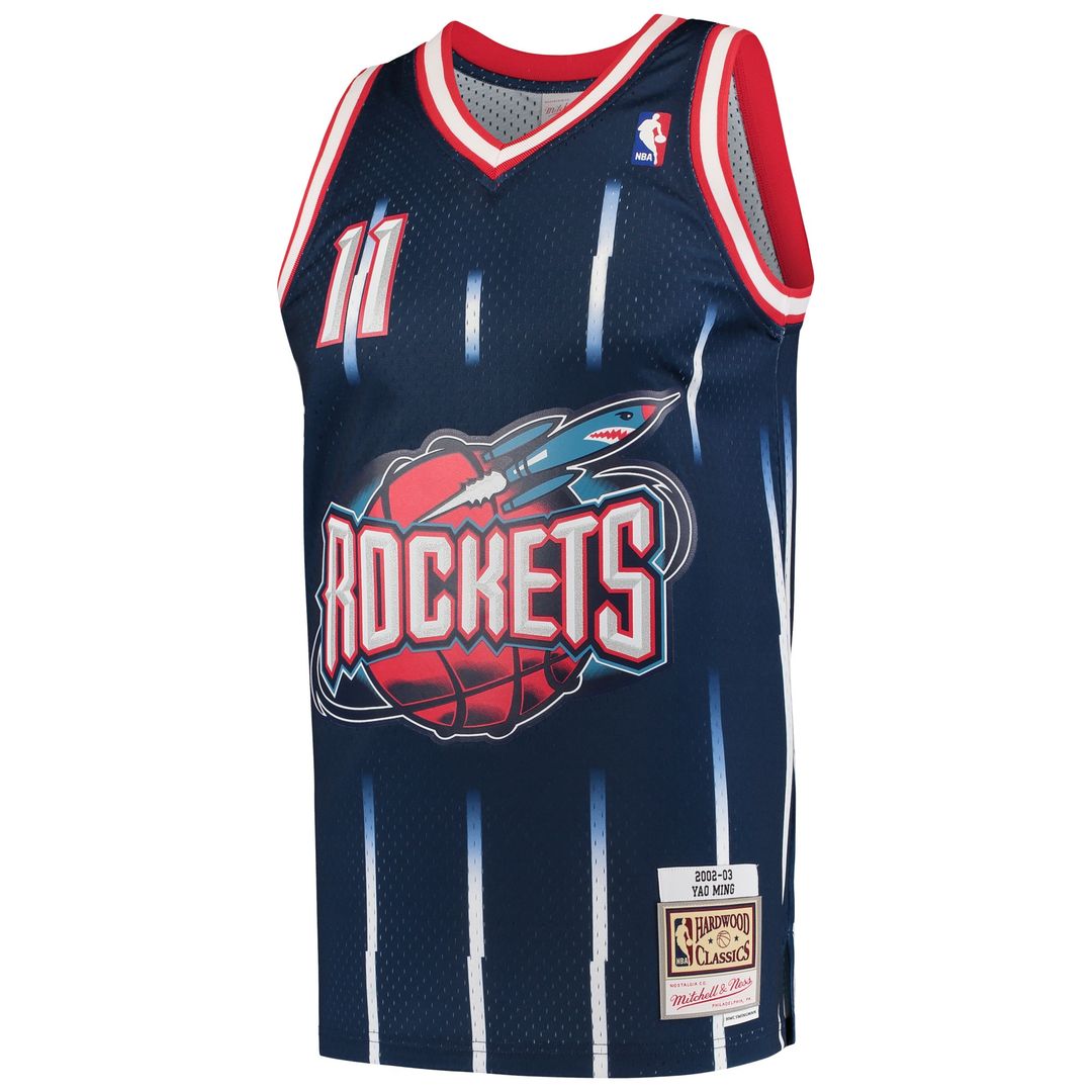 Houston Rockets Yao Ming Mitchell & Ness 2002/03 Hardwood Classics Swingman Jersey - Navy