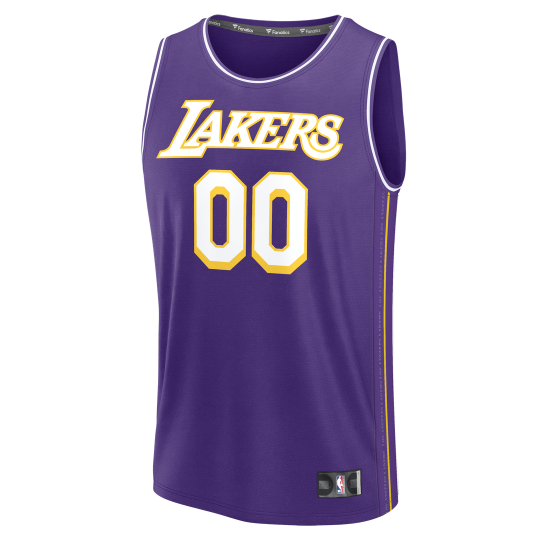 Los Angeles Lakers Fanatics Youth Fast Break Custom Jersey - Statement Edition - Purple