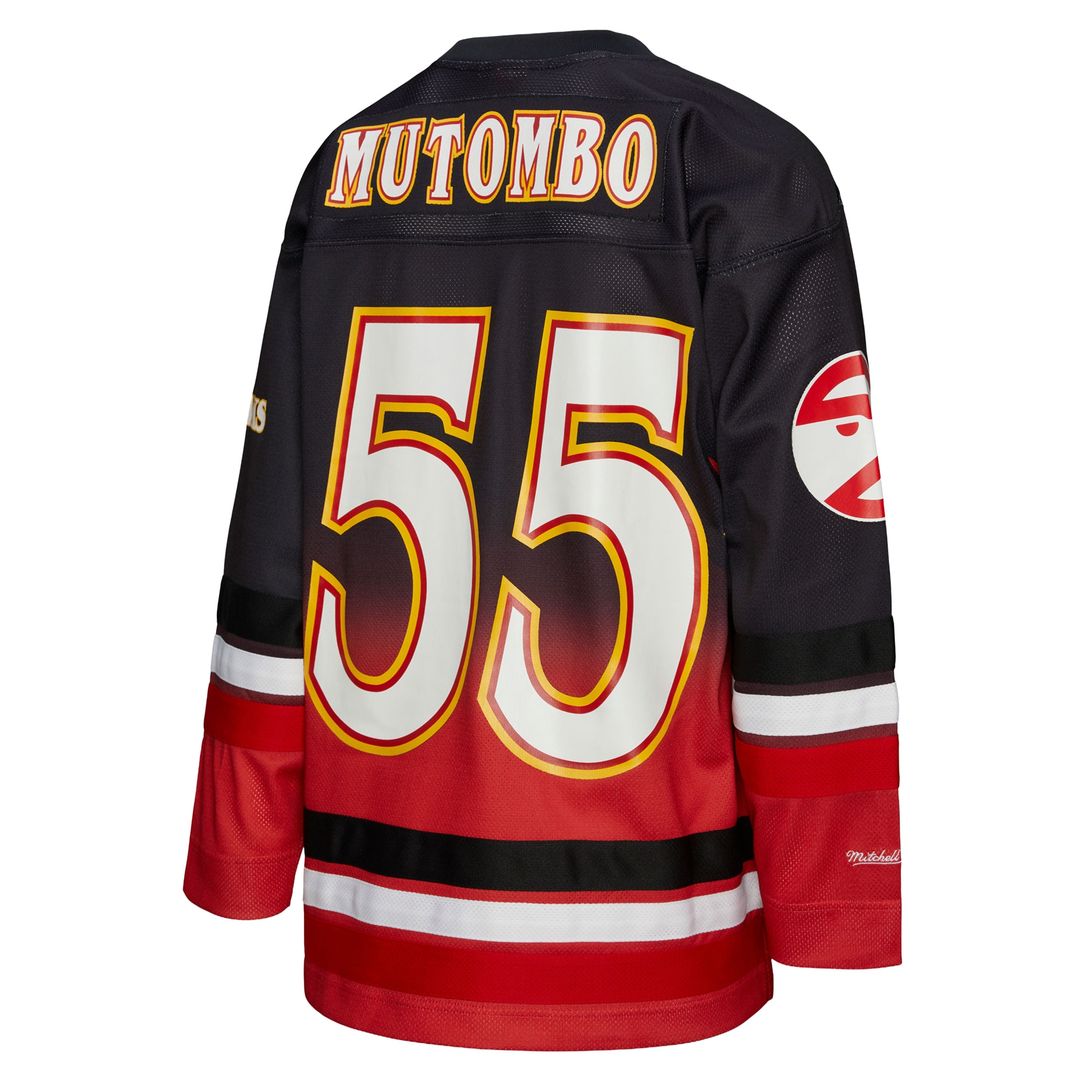 Atlanta Hawks Dikembe Mutombo Mitchell & Ness Unisex Maxxed Out Fashion Hockey Jersey - Red